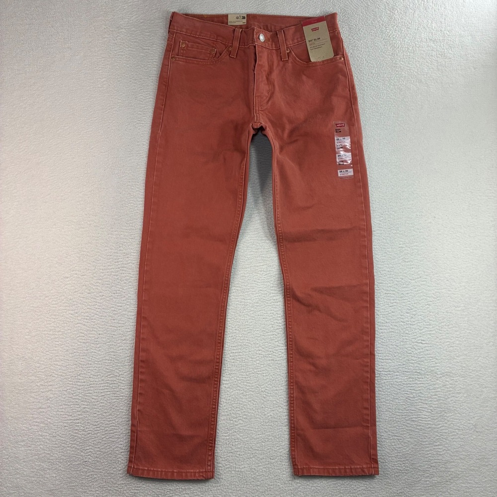 Levis 511 Slim Jeans Men 29x30 Red Stretch Cotton Casual Preppy Pants NWT